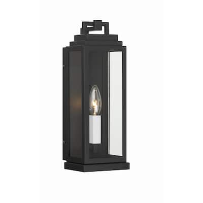 Aspen 1 Light Matte Black Outdoor Sconce - 5"W x 14"H x 4.5"D