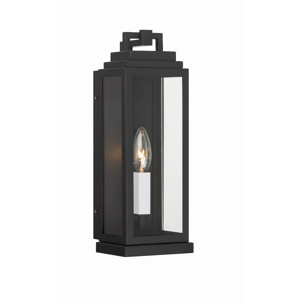 Aspen 1 Light Matte Black Outdoor Sconce - 5"W x 14"H x 4.5"D
