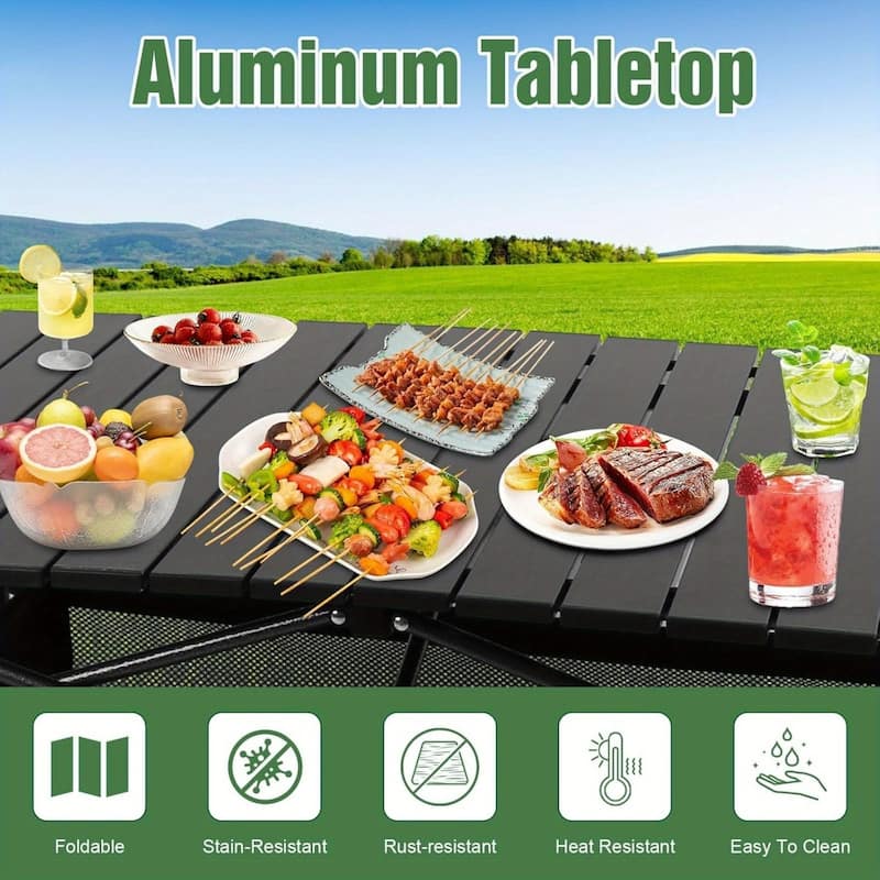 Adjustable - height Folding Table