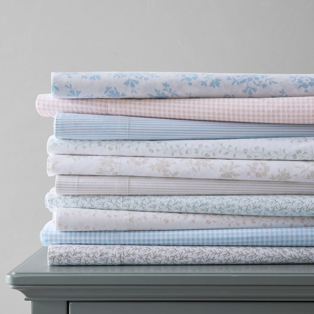 Martha Stewart Printed Cotton Percale Sheet Set