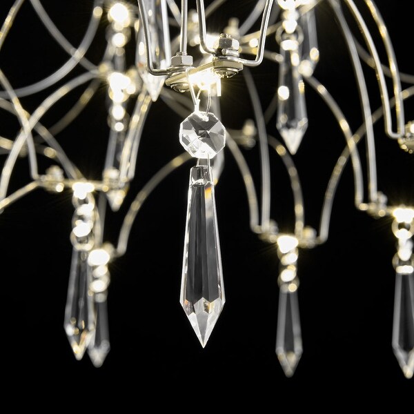 Unique Folding Frame Glitzy Crystal LED Chandelier 4000K
