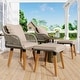 preview thumbnail 3 of 18, 5 Pieces Patio Furniture Chair Sets, Patio Conversation Set With Wicker Cool Bar Table,Ottomans,Outdoor Furniture Bistro Sets