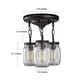 preview thumbnail 11 of 9, LNC Glass Modern 3-Light Jar Ceiling Lights Semi Flush Mount Ceiling Light - Bronze - D11.8" X H13"