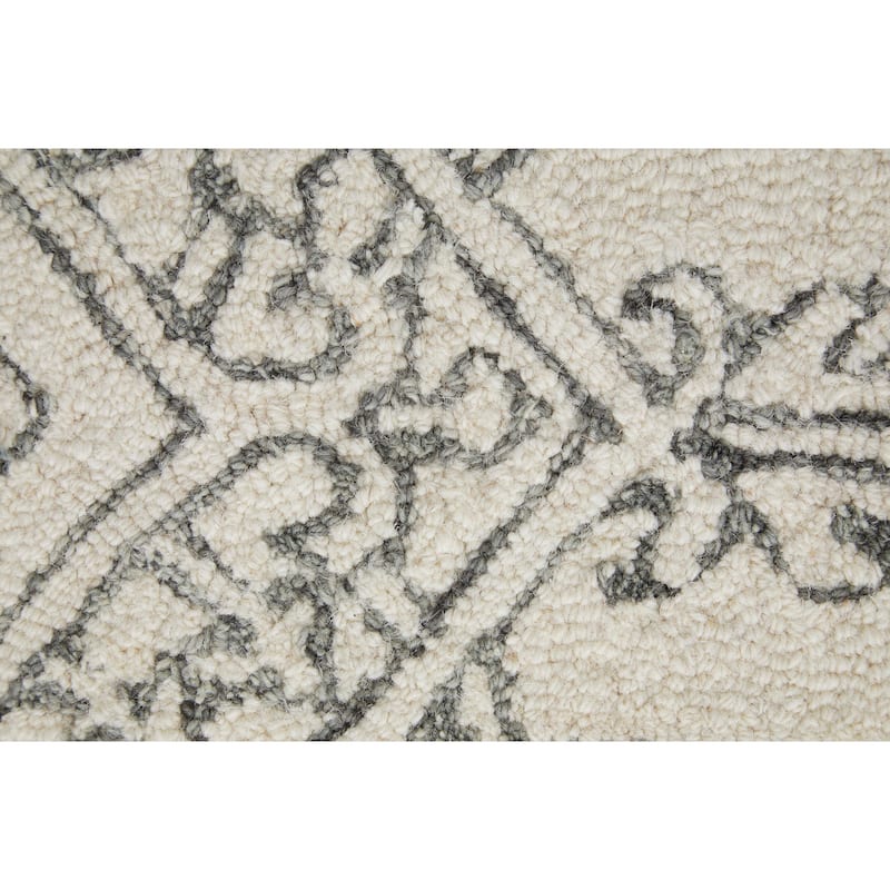 Grand Bazaar Natal Hand Tufted Medallion Transitional Area Rug