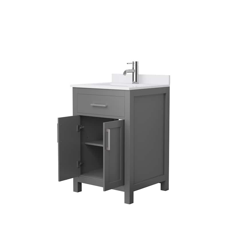 Beckett 24 Inch Single Vanity, Cultured Marble Top