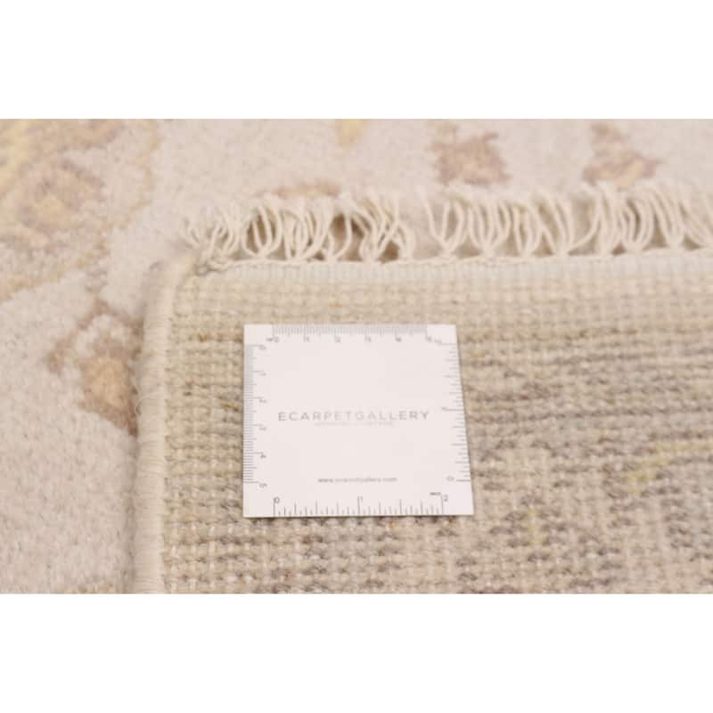 ECARPETGALLERY Hand-knotted Royal Oushak Light Grey Wool Rug - 3'10 x 5'9