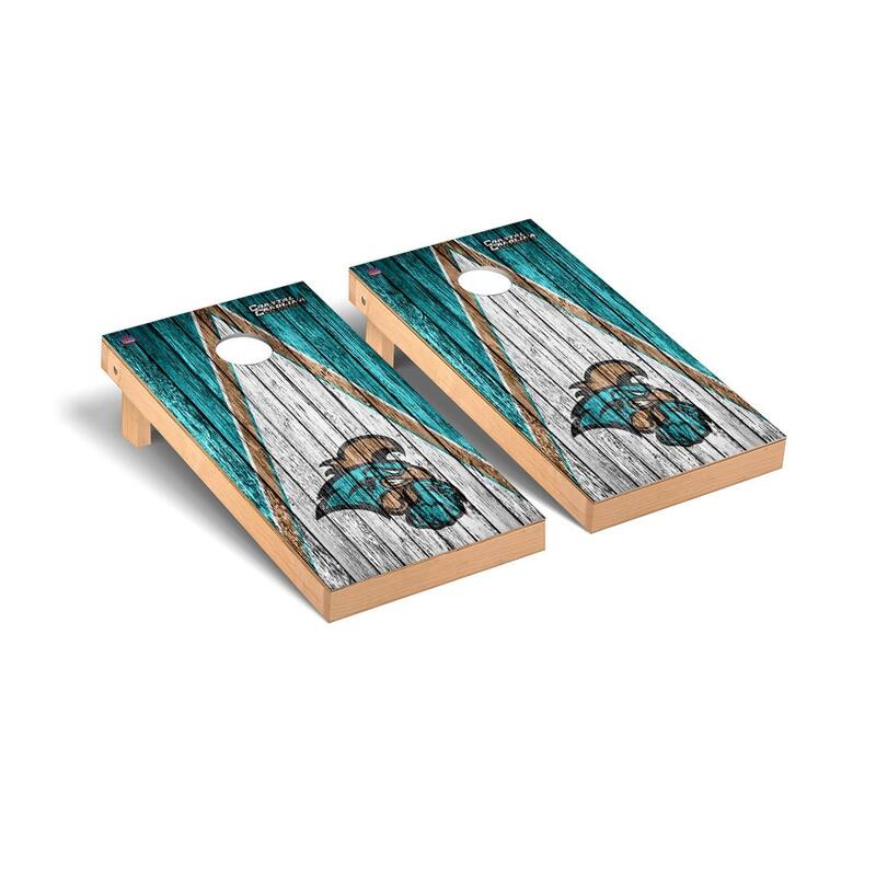 Coastal Carolina Chanticleers Triangle Cornhole Board Set