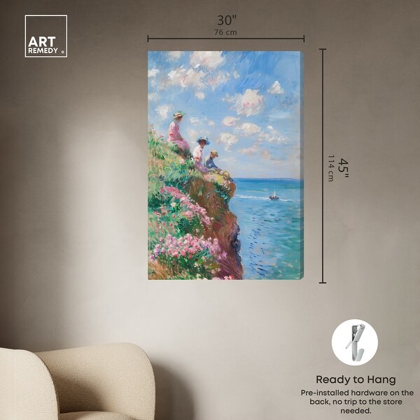 Art Remedy By The Seaside Gallery Wrapped Impressionism 1 Piece