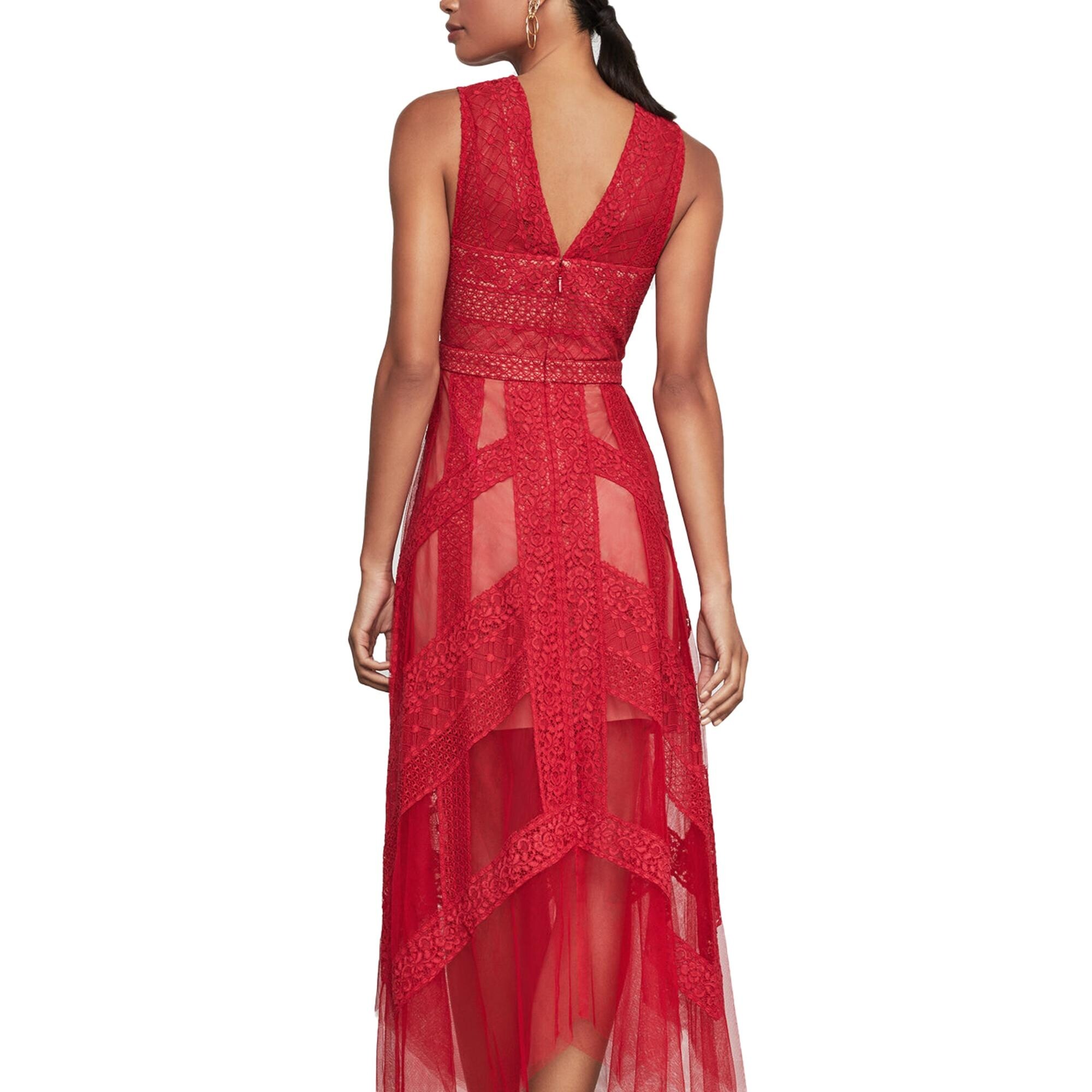 bcbg andi lace dress pink