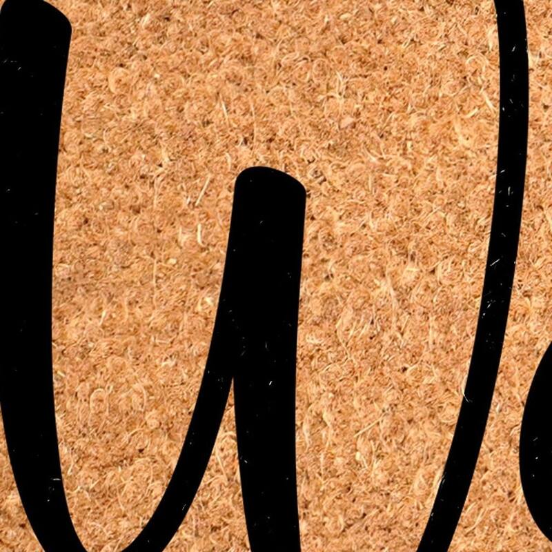 HomeRoots 17" X 29" Brown And Black Christmas Outdoor Coir Door Mat - 17.00' X '29.00