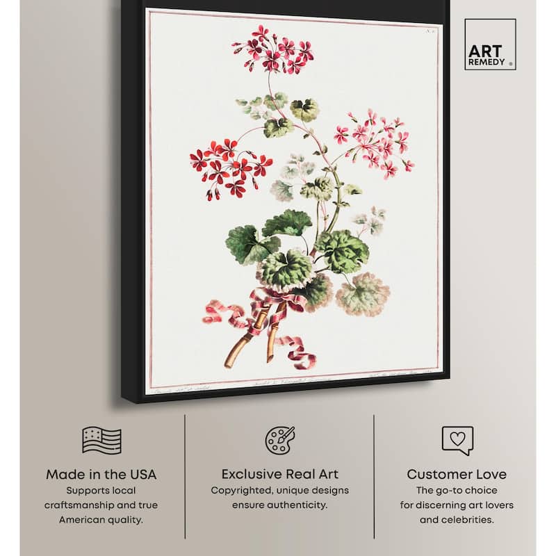 Carlet Variegated Geranium 1801 Canvas by Art Remedy