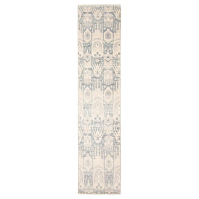 ECARPETGALLERY Hand-knotted Mystique Cream Wool Rug - 2'8 x 12'1