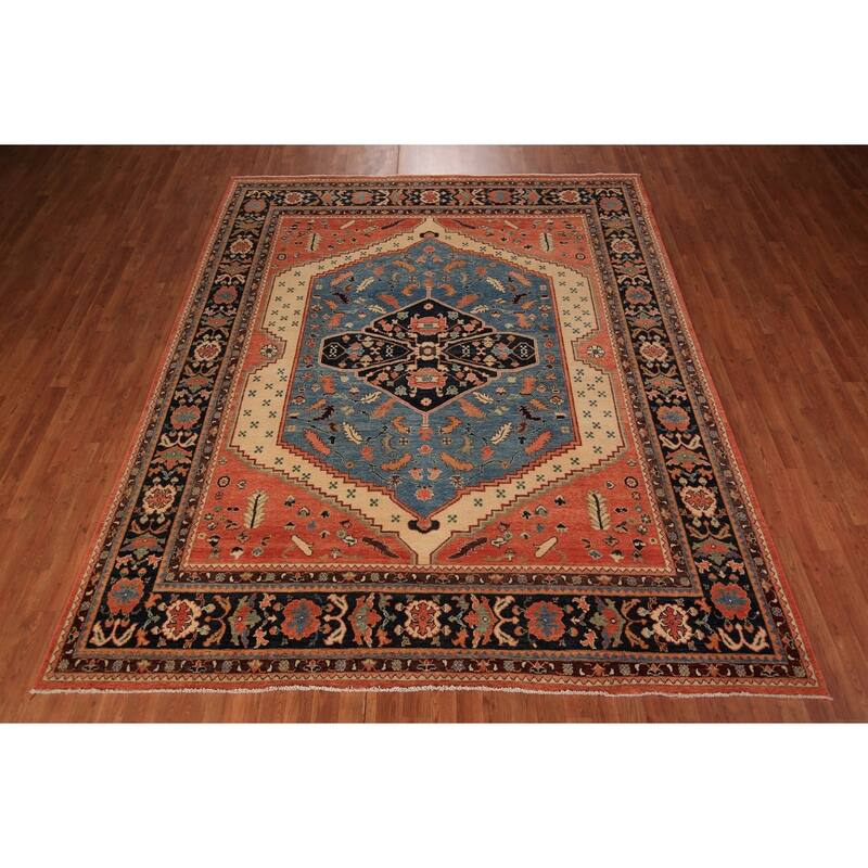 Vegetable Dye Sultanabad Oriental Area Rug Handmade Wool Carpet - 8'3" x 9'7"