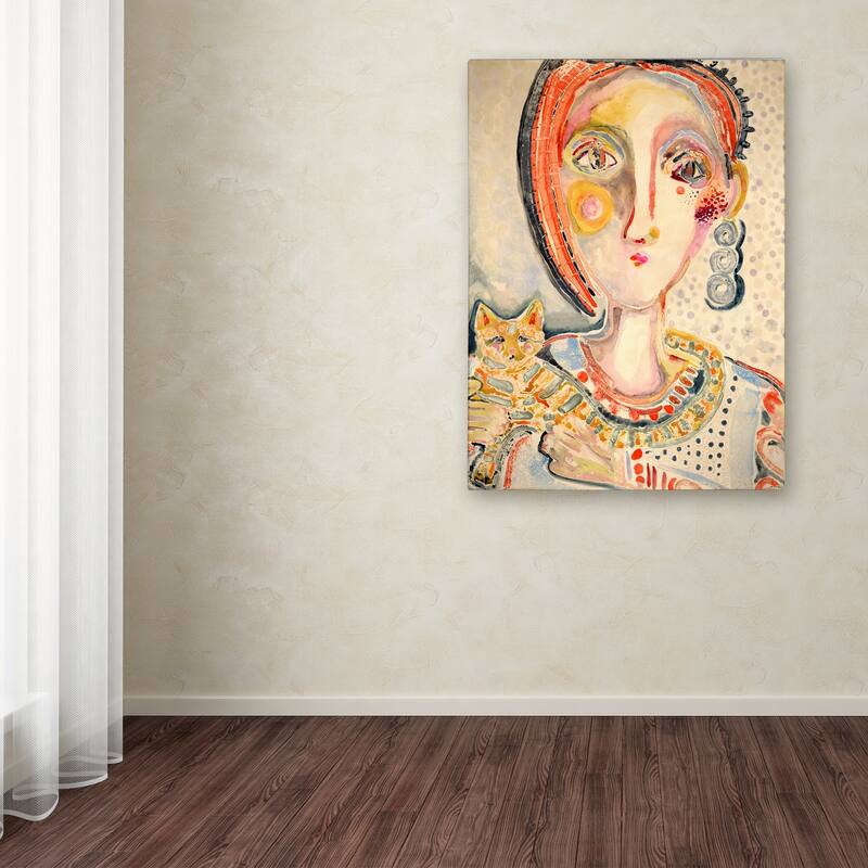 Wyanne 'Tiger Cat' Canvas Art