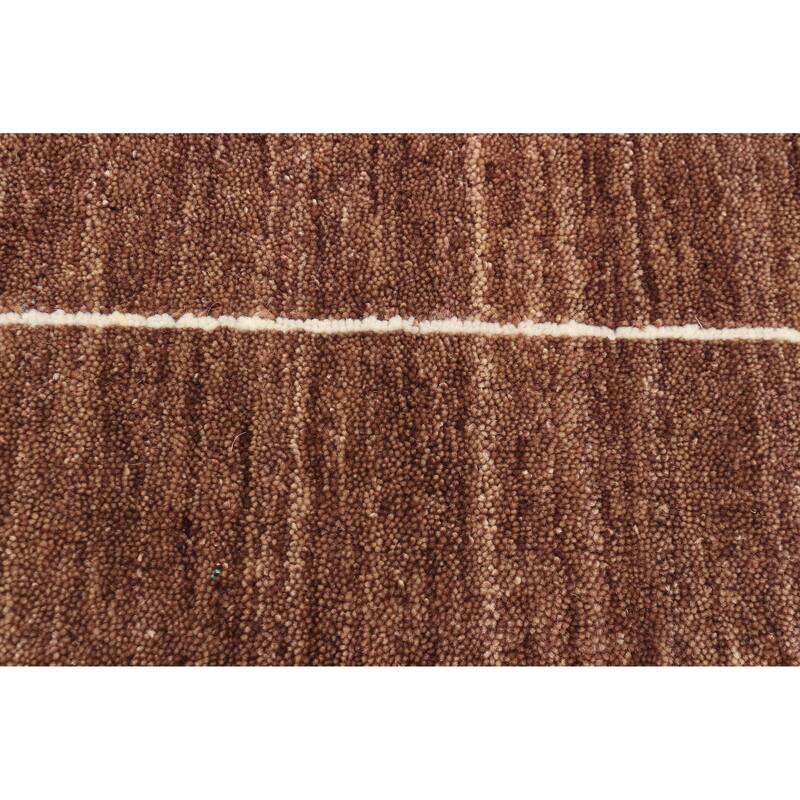 ECARPETGALLERY Hand Loomed Kashkuli Gabbeh Brown Wool Rug - 4'10 x 7'11