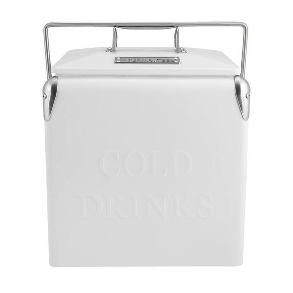 slide 13 of 28, Permasteel 14 Qt. Portable Picnic Cooler, Black/White/Pink White