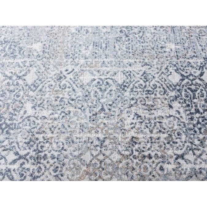 Ulyana Blue And Beige Faded Transitional Runner Rug - Bed Bath & Beyond ...