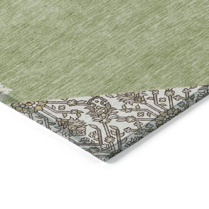 HomeRoots Oriental Traditional Rectangle Outdoor Rug