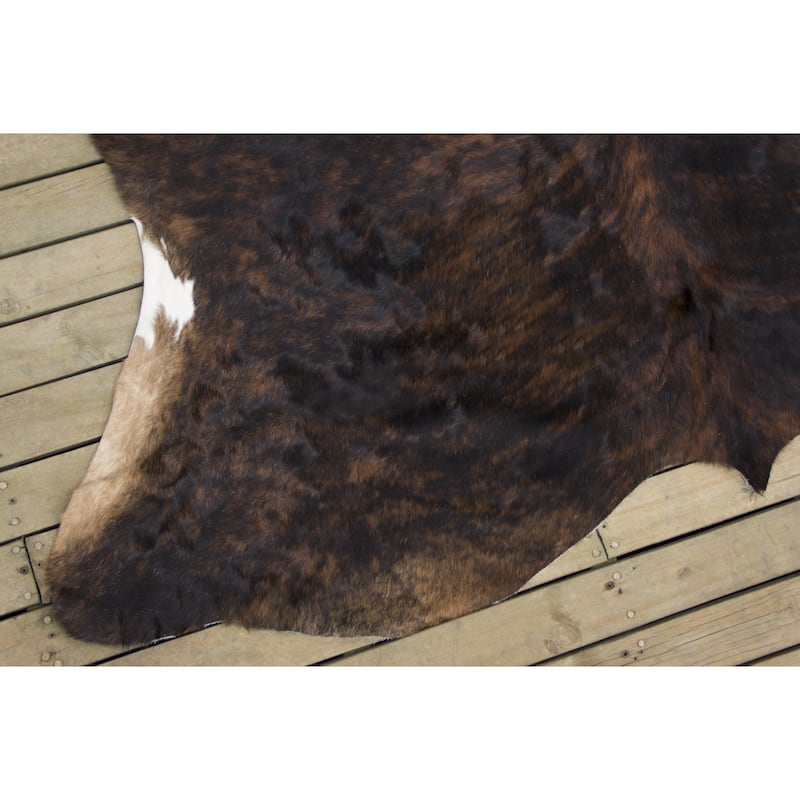 Real Cowhide Rug Brindle & White - 6' x 7'