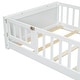 preview thumbnail 20 of 19, Twin Size Floor Platform Bed with Built-in Book Storage Rack, Door