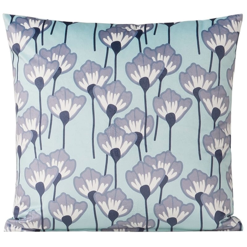 Dianthus Floral Printed Plush Throw Pillow