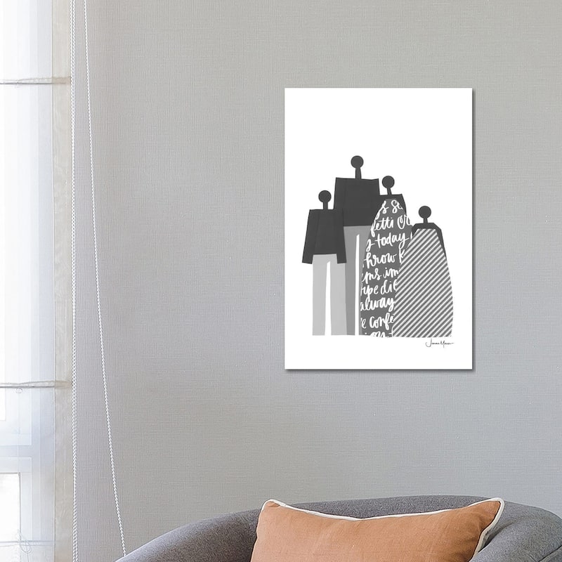 iCanvas "African Family Portrait In Black & White" by LouLouArtStudio Canvas Print - 26x18x1.5