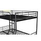 preview thumbnail 12 of 10, Full XL Over Queen Metal Bunk Bed with Trundle Bed & Guardrail, Black
