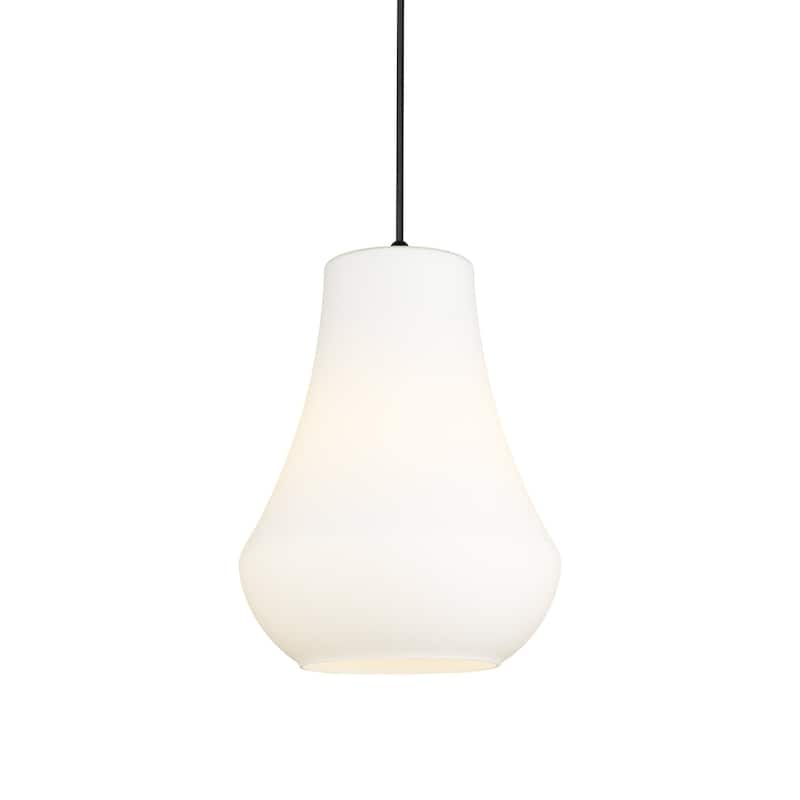 Innovations Lighting 491-1P-16-12 Fairfield Pendant Fairfield 12" Wide - Matte Black / Matte White
