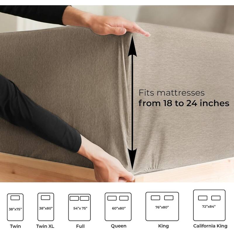 CGK Linens 4 Piece Solid Microfiber Extra Deep Pocket Bed Sheet Set