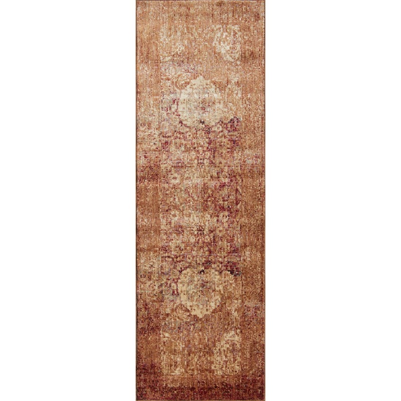 Alexander Home Contessa Traditional Copper Medallion Distressed Rug