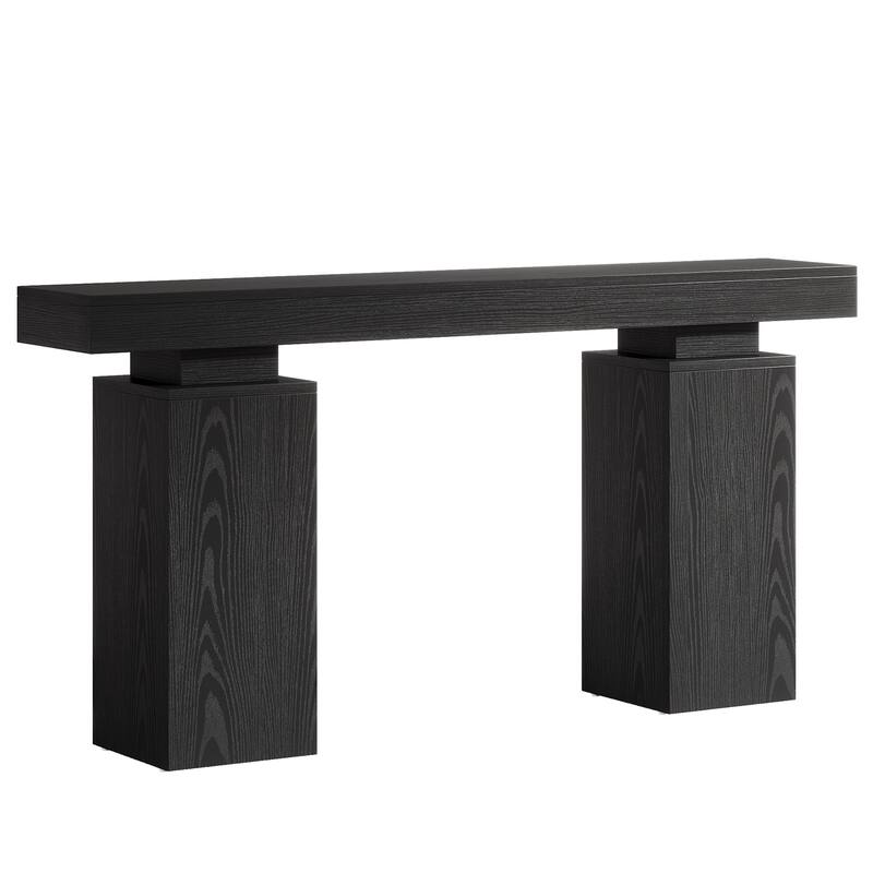 63-Inch Console Table, Wooden Entryway Table, Long Sofa Table for Hallway, Living Room, Foyer, Entrance