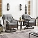 preview thumbnail 9 of 45, Corvus Vasconia Outdoor 3-piece Wicker Chat Set with Swivel Chairs