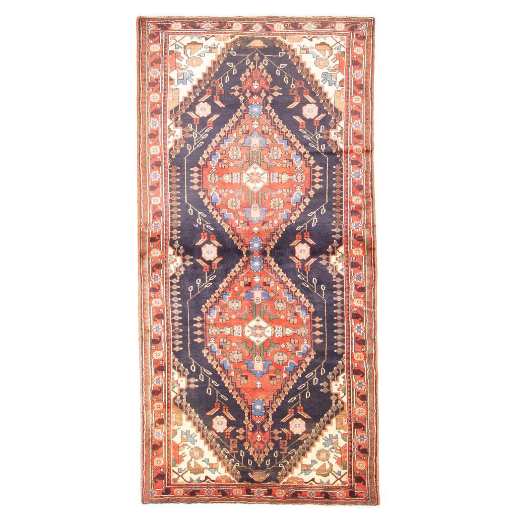 ECARPETGALLERY Hand-knotted Andelz Black Wool Rug - 3'9 x 7'10