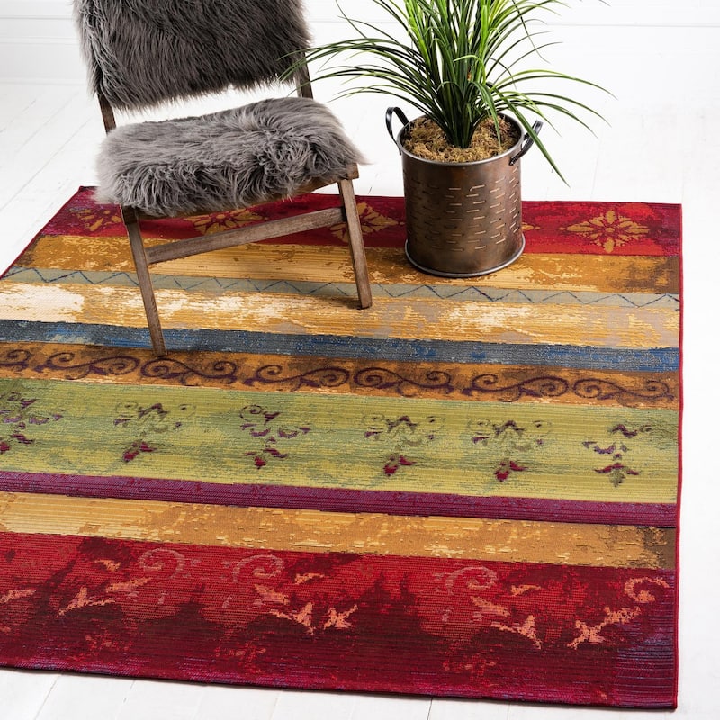 Outdoor Ucul Collection Area Rug - Multi - 6' Square