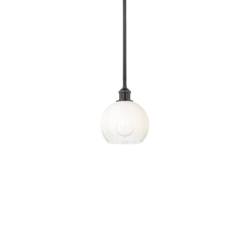 Innovations Lighting 616-1S-10-8 Brookhaven Globe Pendant Brookhaven - Matte Black / Opal