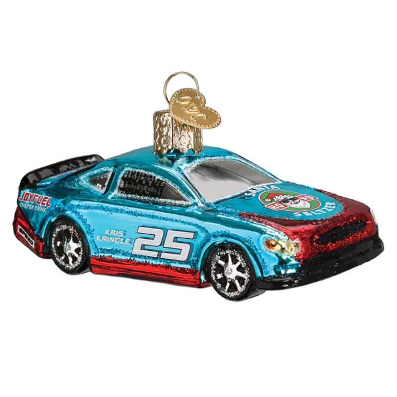 Racing Sports Car Old World Christmas Holiday Ornament Glass - Multi