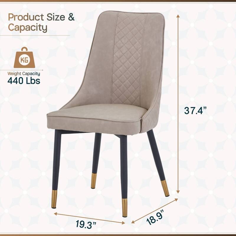 Allure Modern High-back Fabric or Leather Upholstered Accent Dining Chair with Solid Oak Wood Legs (Set of 4)