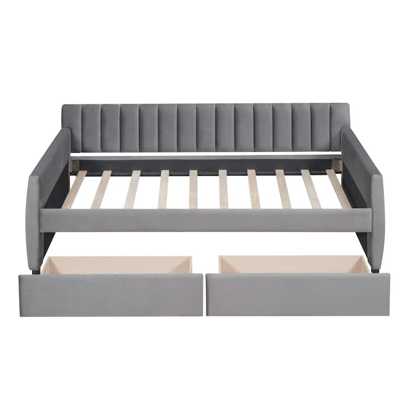 Twin Size Upholstered daybed with Drawers