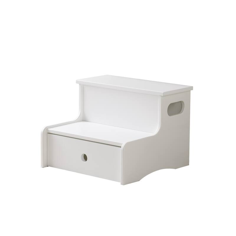 Lylia Collection MDF Wood 2-Step Kids Stool with Storage