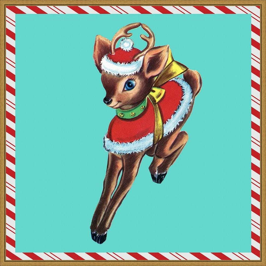 1955 Christmas III by Alicia Ludwig Framed Canvas Wall Art