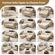 preview thumbnail 10 of 36, GDFStudio - Multi-Size Faux Leather 6-Seat Chesterfield Modular Sofa Set with Metal Trim & 6 Pillows
