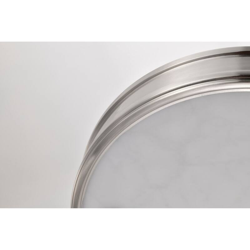 Kendall - 14 Inch LED Flush Mount - Brushed Nickel with Alabaster Glass - Brushed Nickel