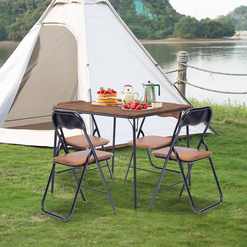 33.9-Inch Multi-Functional Card TableSquare Folding Table