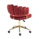preview thumbnail 76 of 118, Velvet Home Office Desk Chair, Height Adjustable Task Chair, Armless Single Chair with Wheels, 360° Swivel Vanity Chair - N/A