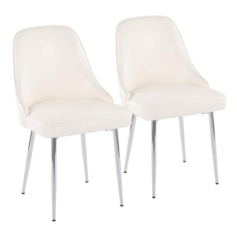 Silver Orchid Naldi Faux Leather Dining Chair - Set of 2