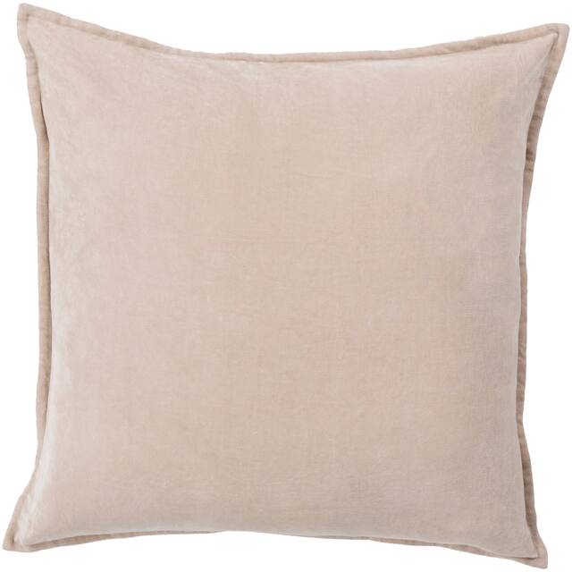 Harrell 18-inch Velvet Throw Pillow - Polyester - Taupe