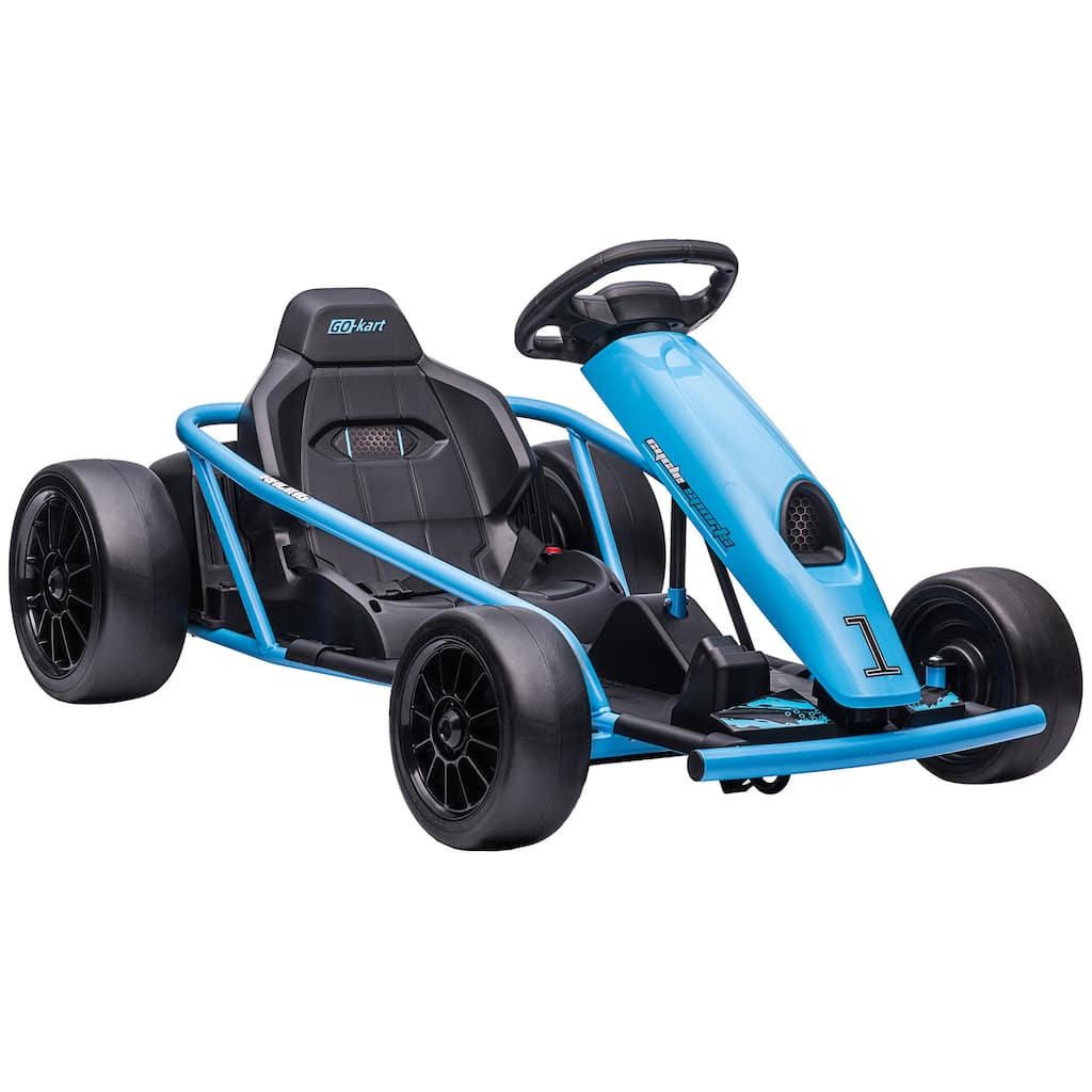 High-Speed 24V Drifting Go Kart with Slow Start, Music, and Safety Belt for Kids