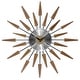 preview thumbnail 1 of 5, Satellite Starburst Mid-Century Modern Large 23 inch Wall Clock by Infinity Instruments - 23 x 2 x 23