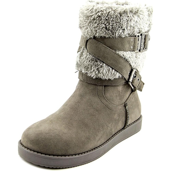 G By Guess Azzie Women Round Toe Canvas Gray Winter Boot
