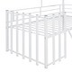 preview thumbnail 11 of 11, Playhouse Design Metal Loft Bed with Roof, Window, Guardrail and Sturdy Construction, White